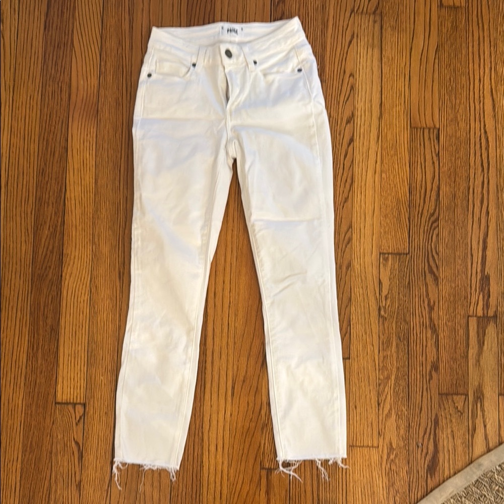 PAIGE White Ankle Cropped Jeans